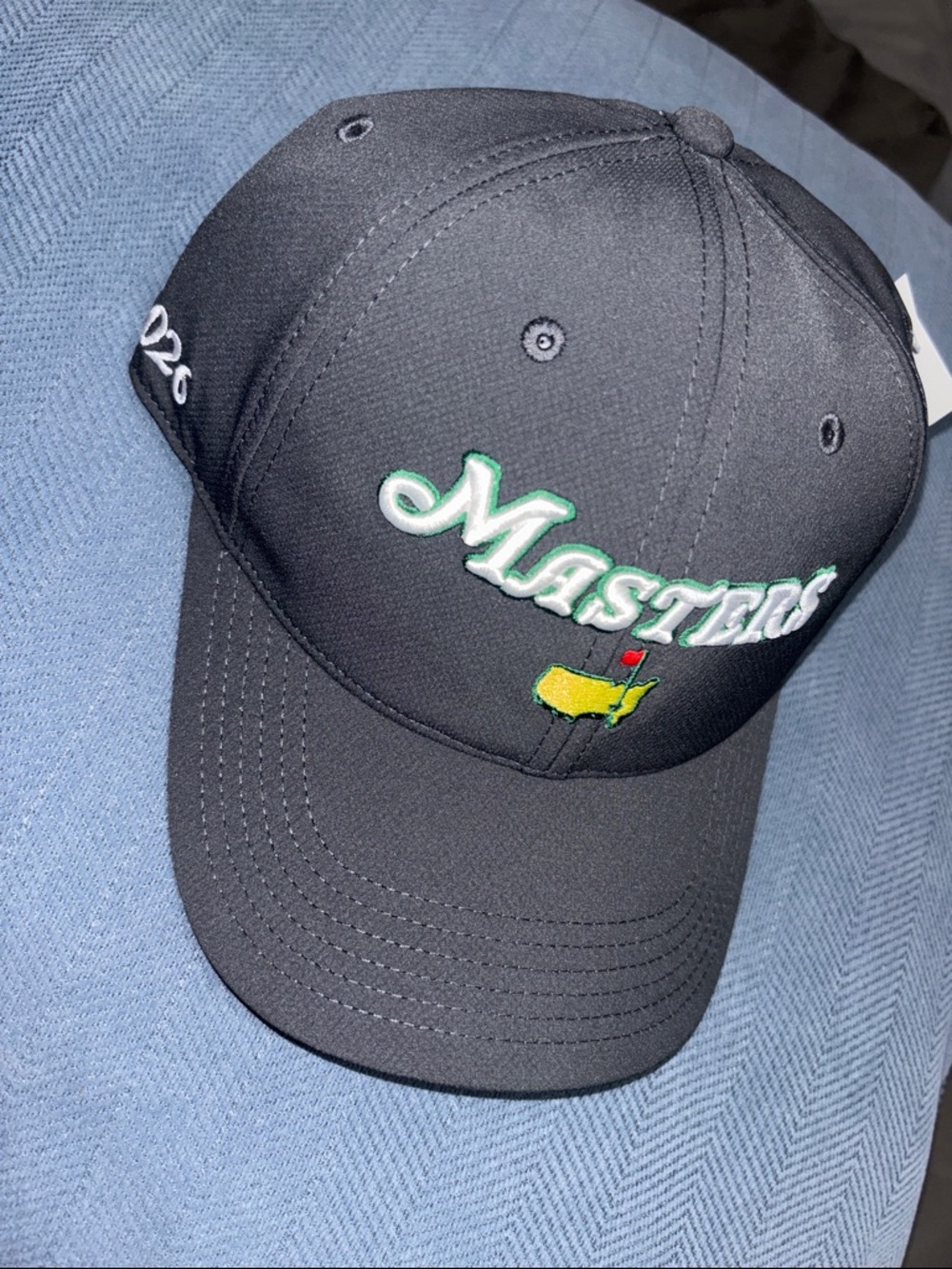 Masters Black Cap with Green and Yellow Logo